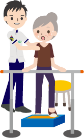 理学療法リハビリイラスト